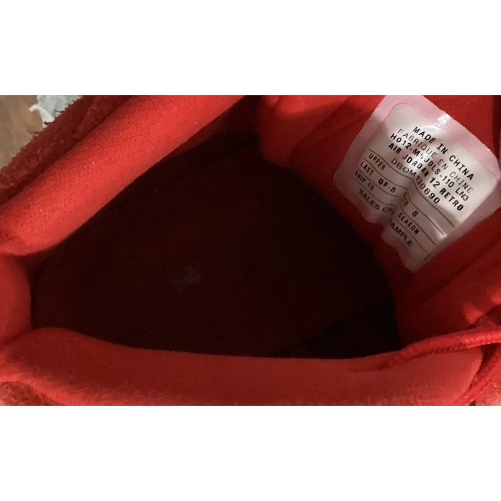 SAMPLE Men's Nike Air Jordan 12 Retro Gym Red Suede Size 8 RARE No Box